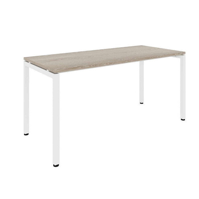 Стол офисный MULTI-OFFICE СТИЛ (Steel) 160х70х76 дуб светлый / белый