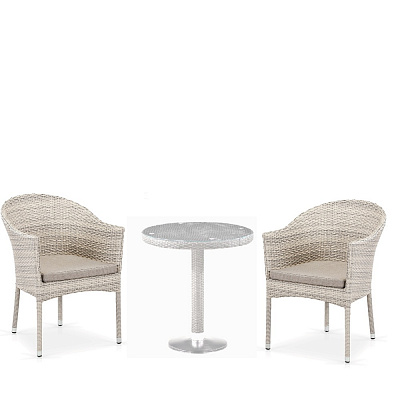 Комплект мебели из ротанга Afina Garden T601/Y350C-W85 Latte 2Pcs Бежевый