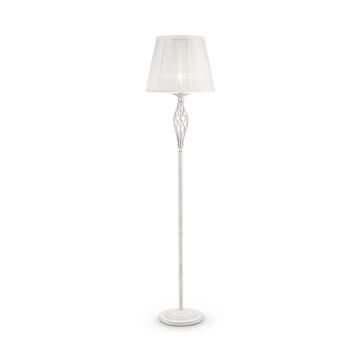 Торшер белый с абажуром Maytoni Grace / Грейс ARM247-11-G