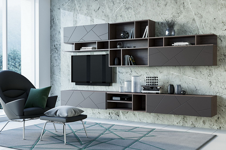 Гостиная Саммит Silva 1 ясень анкор темный