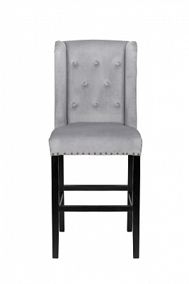 Дизайнерский барный стул Skipton Grey Velvet Серый