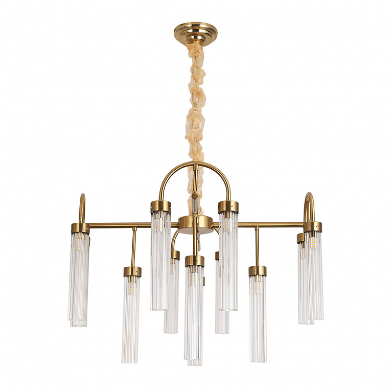 Подвесная люстра Arte Lamp Borgia коричневый, прозрачный A4088LM-12AB