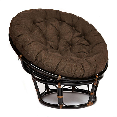 Кресло PAPASAN / ПАПАСАН 23/01 W с подушкой Antique brown ткань коричневый