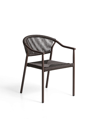 Уличный стул La Forma Livadia из коричневого алюминия и веревки 482293