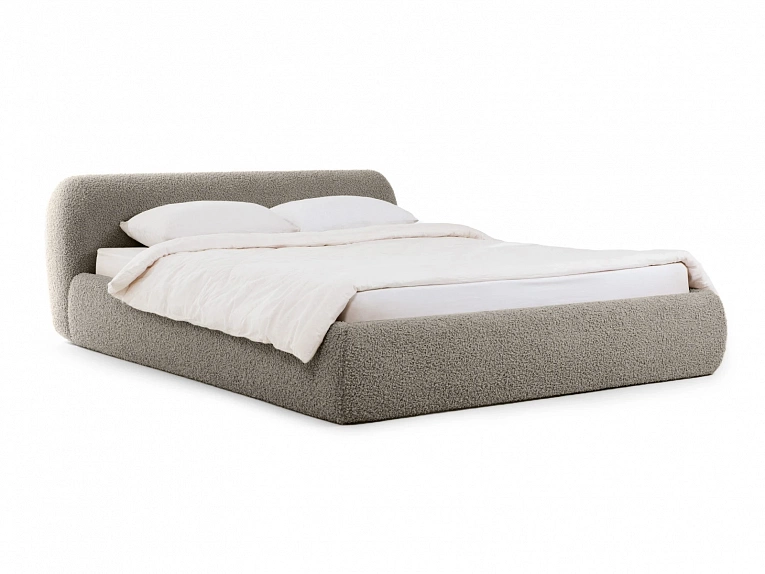 Кровать OgogoHome Sintra 160х200 (букле) серый 888074