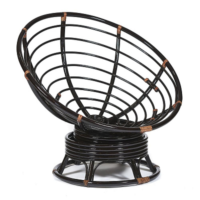 Кресло-качалка PAPASAN / ПАПАСАН 23/01 W без подушки черно-коричневый